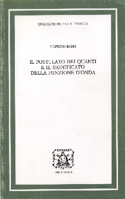 Il postulato dei quanti e il significato della funzione d'onda