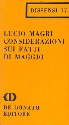 Considerazioni sui fatti di maggio